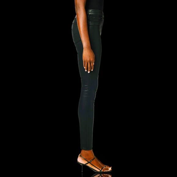 NWOT Hudson Jeans ‘Barbara High-Rise Super Skinny Ankle Jean’ in “Noir Coated” - Picture 2 of 16